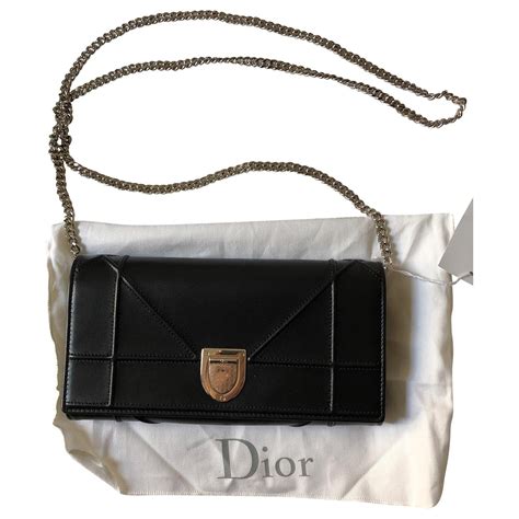 dior diorama wallet on chain pre owned|Dior wallet on chain black.